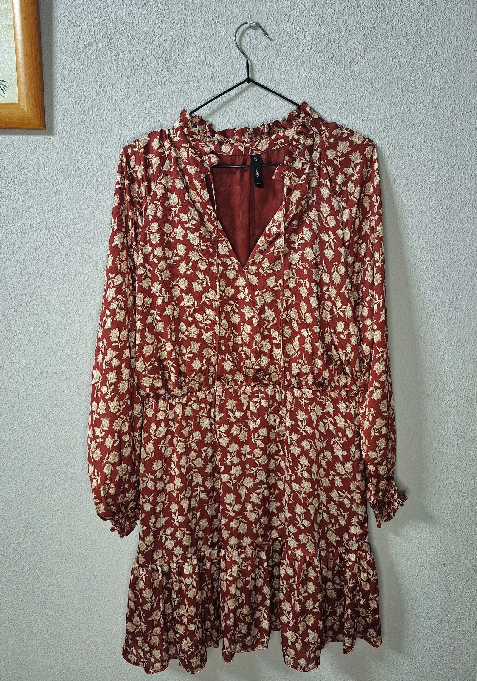Vestido boho floral Mango talla S | Amplio | Ver medidas